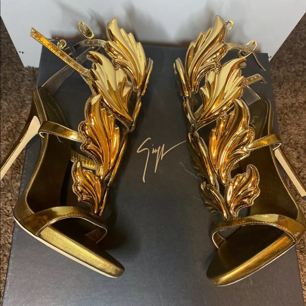 giuseppe zanotti cruel summer gold heel sandal - Picture 5 of 8